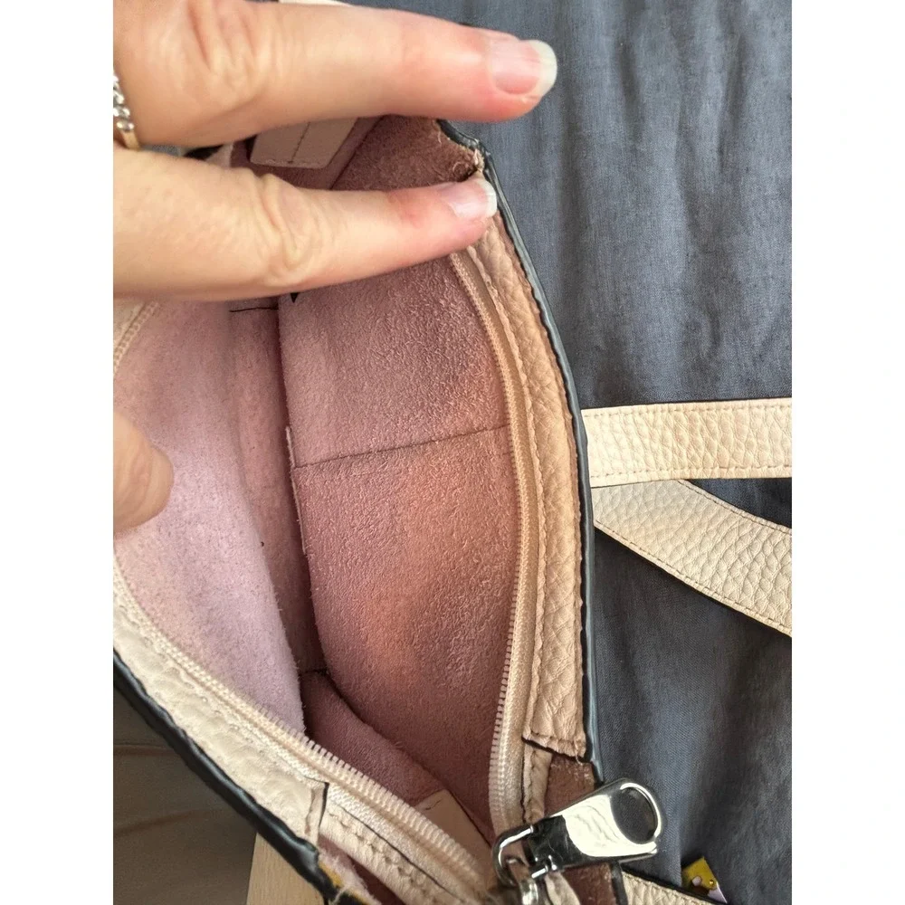 Rebecca Minkoff Pebbled Leather Whipstitched Crossbody Blush Nude Indie Sleaze - Picture 9 of 12